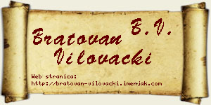 Bratovan Vilovački vizit kartica
